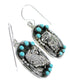 Turquoise Sterling Silver Eagle Southwest Hook Dangle Earrings QX69233